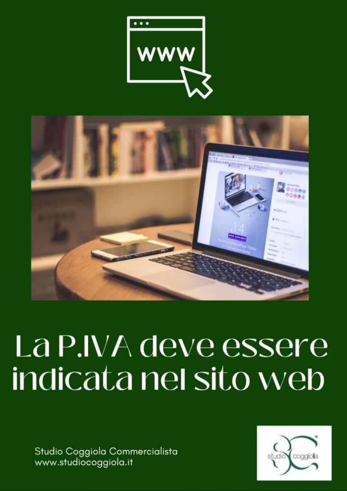 Indica la P.IVA nel tuo sito web 